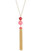 Kate Spade New York That's A Wrap Gold-tone Beaded Tassel Pendant Necklace