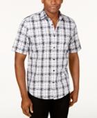 Alfani Men's Geometric Plaid Shirt, Only At Macy's