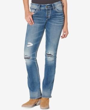 Silver Jeans Co. Suki Ripped Indigo Wash Bootcut Jeans