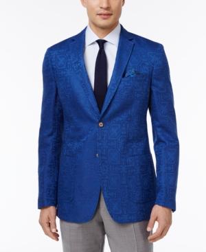 Tallia Men's Slim-fit Tonal Geo Sport Coat