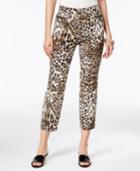 Thalia Sodi Cropped Leopard-print Pants, Only At Macy's
