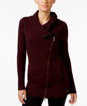 Calvin Klein Performance Ribbed Asymmetrical-zip Sweater