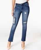 Earl Jeans, A Macy's Exclusive Style Patched Dark Wash Skinny Jeans, A Macy's Exclusive Style
