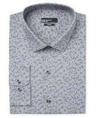 Bar Iii Men's Slim-fit Striped Floral Dress Shirt, Only At Macy's