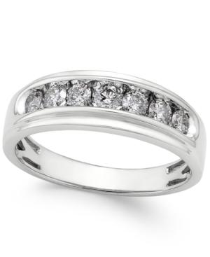 Men's Diamond Band (3/4 Ct. T.w.) In 10k White Gold