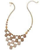 Inc International Concepts Gold-tone Stone And Lucite Teardrop Statement Necklace, Only At Macy's