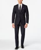 Tallia Men's Navy And Black Paisley Slim-fit Suit