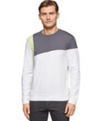 Calvin Klein Men's Jacquard Crew-neck Long Sleeveknit Shirt