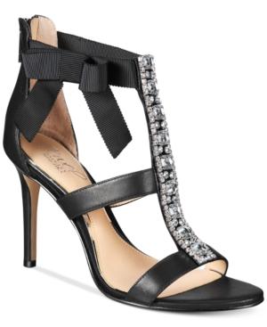 Jewel Badgley Mischka Henderson Strappy Bow Evening Sandals Women's Shoes