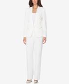 Tahari Asl Wing-collar Zip-pocket Pantsuit