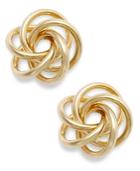 10k Gold Earrings, Open Love Knot Earrings