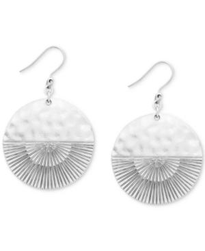 Lucky Brand Silver-tone Rising Sun Drop Earrings