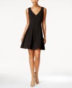 Betsey Johnson Metallic Fit & Flare Party Dress