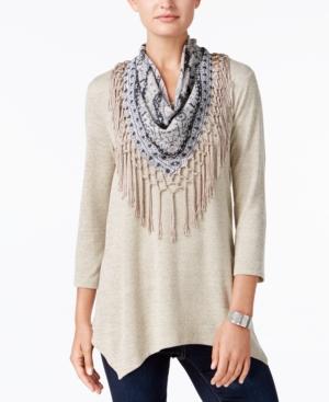 Style & Co Removable Scarf Tunic, Created For Macy's