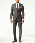Hugo Boss Charcoal Flannel Glen-plaid Extra Slim-fit Suit