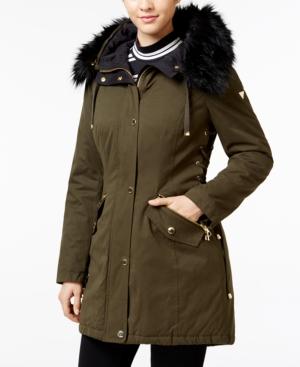 Guess Faux-fur-trim Hooded Parka