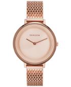 Skagen Women's Ditte Rose Gold-tone Stainless Steel Mesh Bracelet Watch 37mm Skw2334