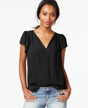 Maison Jules Flutter-sleeve Woven Top, Only At Macy's