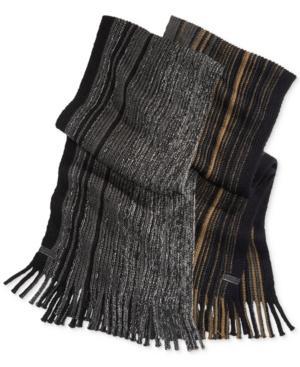 Calvin Klein Landscape Chunky Raschel Reversible Muffler Scarf