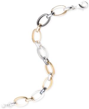Nine West Tri-tone Open Link Bracelet