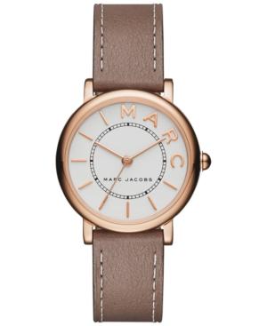 Marc By Marc Jacobs Women's Roxy Cement Leather Strap Watch 28mm Mj1538