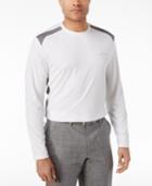 Greg Norman For Tasso Elba Men's Pieced Performance Long-sleeve T-shirt, Created For Macy's