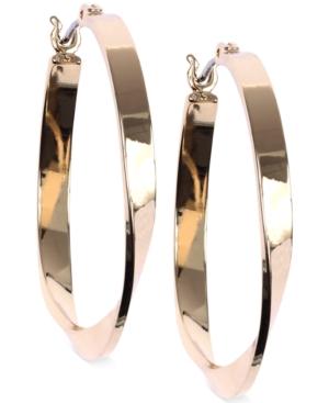 Nine West Twisted 1-1/4 Hoop Earrings