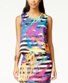 Grace Elements Mixed Print Scuba Top