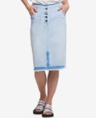 Dkny Denim Button-fly Skirt