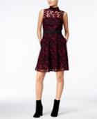 Rachel Rachel Roy Lace Illusion Fit & Flare Dress