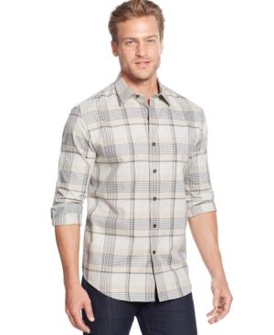 Tasso Elba Big And Tall Moors Long-sleeve Plaid Shirt
