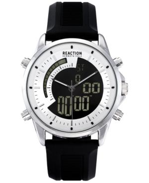 Kenneth Cole Reaction Men's Analog-digital Black Silicone Strap Watch 42mm