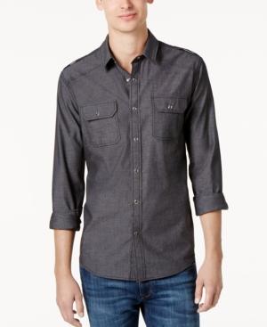 American Rag Men's Long Sleeve Chambray Button Down Shirt, Created For Macy's