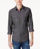 American Rag Men's Long Sleeve Chambray Button Down Shirt, Created For Macy's