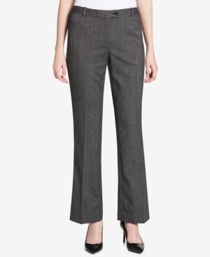 Calvin Klein Tab-waist Herringbone Pants, Regular & Petite