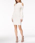 Bar Iii Cold-shoulder Sweater Dress, Created For Macy's