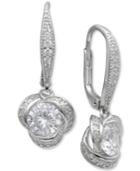 Giani Bernini Cubic Zirconia Love Knot Drop Hoop Earrings, Created For Macy's
