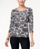 Charter Club Petite Floral-print Top, Only At Macy's