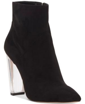 Jessica Simpson Tarek Lucite-heel Booties Women's Shoes