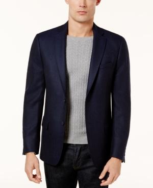 Calvin Klein Men's Slim-fit Navy Birdseye Soft Jacket