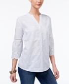 Style & Co Embroidered Blouse, Only At Macy's