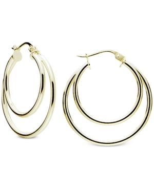 Giani Bernini Medium Double Hoop Earrings In Sterling Silver, Created For Macy's