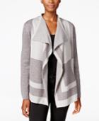 Alfred Dunner Petite Crescent City Colorblocked Cardigan