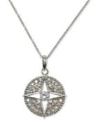 Giani Bernini Cubic Zirconia Round Pendant Necklace In Sterling Silver, Created For Macy's