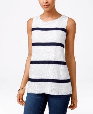 Charter Club Anchor Printed Sleeveless Top, Only At Macy's