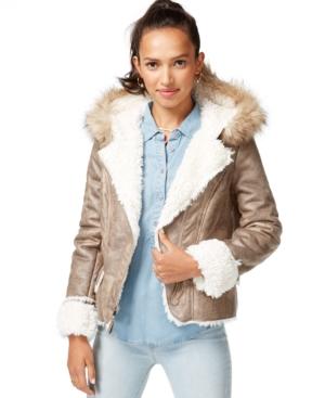 Wildflower Hooded Faux-shearling Jacket