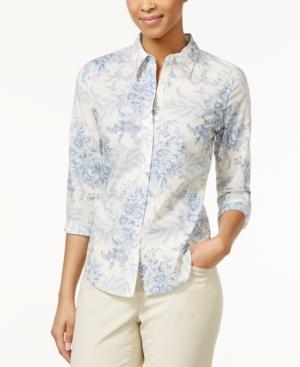 American Living Printed Floral Button Down Shirt