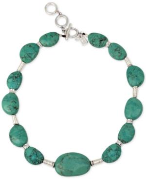Robert Lee Morris Soho Silver-tone Large Stone Collar Necklace