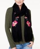 I.n.c. Floral Embroidered Scarf, Created For Macy's