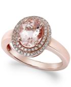 Morganite (1-1/2 Ct. T.w.) And Diamond (1/5 Ct. T.w.) Ring In 14k Rose Gold